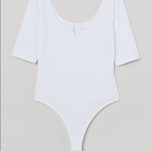 Ribbed Thong Bodysuit Size Large